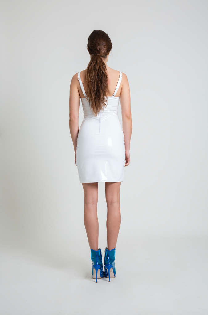 The White PVC Mini Dress – L.A. Roxx